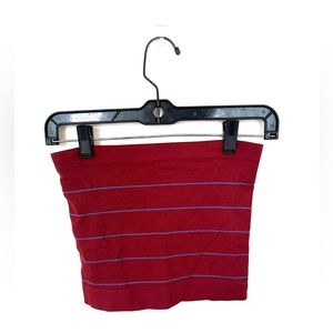 UO Red Striped Tube Top